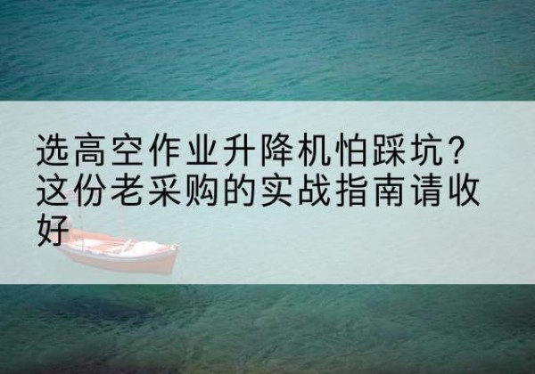 定兴高空作业升降机厂家推荐-选高空作业升降机怕踩坑？这份老采购的实战指南请收好